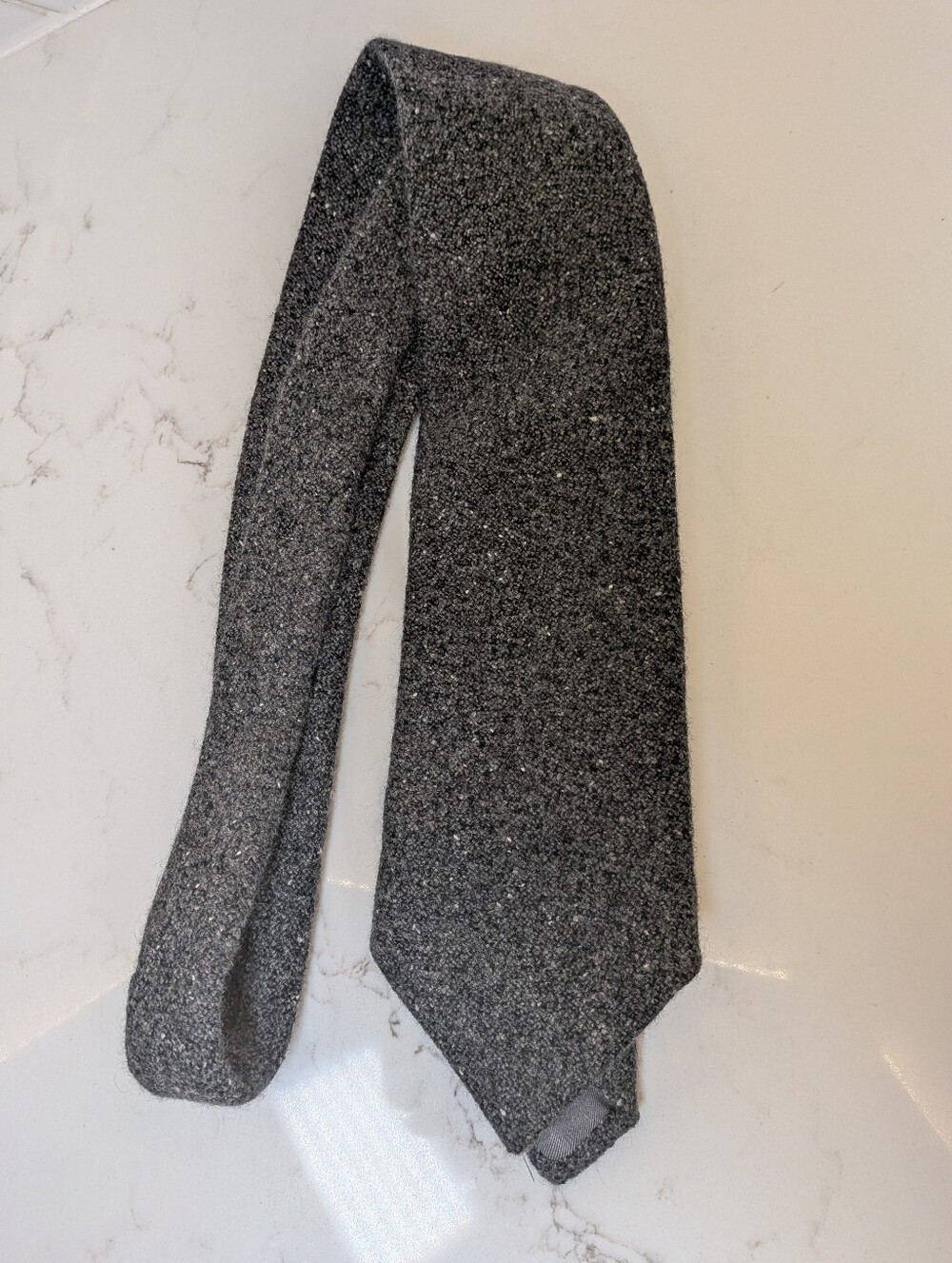 Bergdorf Goodman Men's Cashmere Donegal necktie academia collegiate ivy league
